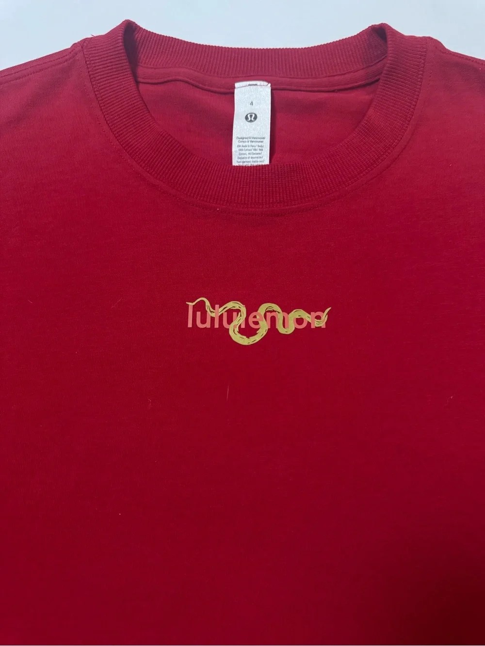Lululemon Lunar New Year Relaxed Fit Cotton Jersey Long Sleeve NWT Size 4
